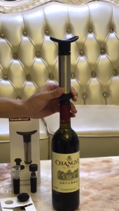 Silicone Wine Stopper With Stainless Steel Vacuum Pump Wine Bottle Sealed Vacuum Wine Fresh Saver