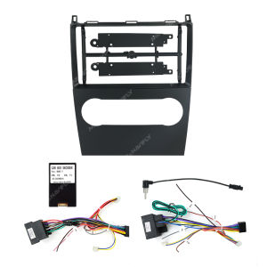 MEKEDE for 9 inch Mercedes Benz A-B Class 2008-2011 Low Profile Car Center Console Mounting Panel Kit Car Radio Bezel Frame Wire