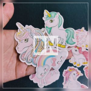 stiker unicorn sticker glossy karakter unicorn cute imut isi 13 pcs