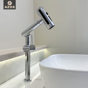 AZOS | Vòi Lavabo Nóng Lạnh Đa Góc Có Trang Trí Hình Mèo Toàn Đồng