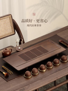 Modern Minimalist Bamboo Tea Tray Small Home Use 2025 New Style Tea Table Drainage Kung Fu Tea Set Dry Bubble Tea Ocean