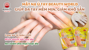 MẶT NẠ Ủ TAY GIÚP DA TAY MỀM MỊN GIẢM KHÔ SẦN BEAUTY WORLD (1 TÚI Ủ ĐƯỢC 1 ĐÔI BÀN TAY)