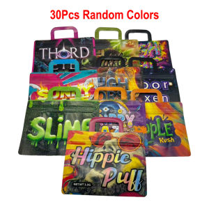 30Pcs Resealable Smell Proof Mylar Pouch Seal Food Ziplock Bags Hnadbag Shape Pouches Spice Powder Storage Bag