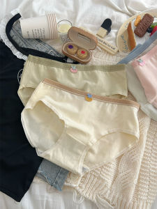 กางเกงชั้นในทรงสามเหลี่ยมผ้าฝ้ายแท้สำหรับผู้หญิง ทรงหวาน ระบายอากาศได้ดี กางเกงชั้นในผู้หญิง ทรงสามเหลี่ยม ผ้าฝ้ายแท้ สำหรับนักเรียน