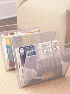 Metal Floor-standing Magazine Rack Book Newspaper Display Stand Office Home Decorative Storage Organizer Iron Material