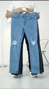 Ripped Jeans Softjeans Panjang Sobek Lutut Hitam Pria