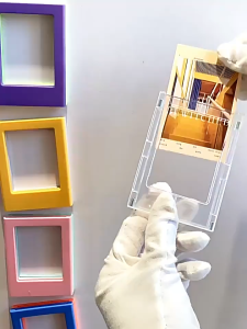 3 Inch Magnetic Photo Frame Colorful Fridge Magnet Photo Holder DIY Picture Display for Home Decor