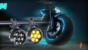 HL 4.5" Led Work Light White Amber Driving Light Hi/Lo Beam with 3-Modes Dimmer Switch-Strobe for Motorcycle off-road use 24V