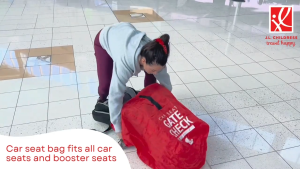 【SG Stock】J.L. Childress Gate Check Bag for Car Seats - Travel Bag for Airplane - Includes AIRTAG Holder - Fits All Baby Car Seats Infant Carriers & Child Booster Seats