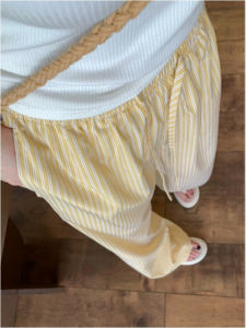 Quần Ống Rộng Kẻ Sọc Dọc Thời Trang Cho Nữ Quần Dài Thường Ngày Cao Cấp Polyester Dệt Kim Quần Ống Rộng Ống Đứng Mỏng Mùa Xuân