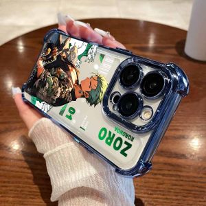 One Piece | Ốp Điện Thoại ONE PIECE Luffy Zoro Vỏ Mềm Bằng Silicon Mạ Chống Rơi Cho Pro Air Max Mini Plus - Điện Thoại Bền Chống Trầy Xước Funda
