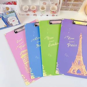 คลิปบอร์ด A4 และ A5 แผ่นรองเขียน กระดานรองเขียน แฟ้มหนีบ เครื่องเขียนลายการ์ตูน คละลาย