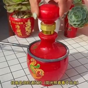Scalding Bottle Iron Ring，Plants Flower Pot Scalding Bottle Iron Ring Garden Decoration Wine Glass Bottle Cutting Tool Durable Lightweight Burning Bottle Ring Stainless Steel Bottle Ring Cutter Scalding Bottle Iron Ring Wine Burning Glass Bottle Ring