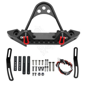 Metal Front Rear Bumper with Spare 1.9"Tire for 1/10 RC Crawler Axial SCX10 & SCX10 II 900046 AXI03007 GRT 86181 Upgrade Parts