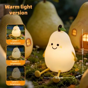 Goldstar Silicone Night Light Soft Light Rechargeable Eyecaring Touch Cute Bedside Night Light Pat Light Gift