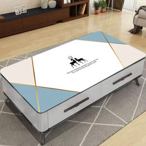 Túi Đệm Bàn Ăn Dày Chống Thấm Nước Chống Dầu Da in 3D Hình Học Hiện Đại Dùng Cho Bàn Ăn Bàn Trà Tủ TV Bàn Làm Việc Máy Tính