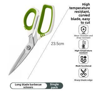 plys | Stainless Steel Kitchen Scissors for Grilling and Chicken Bones Food Grade Long Handle