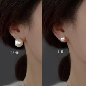 Elegant Pearl Silver Earrings Womens Fashion Jewelry Fresh Outspring Design Dainty Luxury Sensation Trendy Accessory