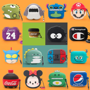 เคส Airpods รุ่นที่ 2 แบบนิ่ม ดีไซน์น่ารัก ป้องกันการตกหล่น สำหรับ Apple Airpods 2 พร้อมเคสชาร์จแบบนิ่ม