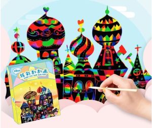 👩🏻‍🎨ชุดศิลปะภาพขูด👨🏻‍🎨  สามารถสร้างงาน D.I.Y✨  ชุดขูดสีสร้างสรรค์​  📚 พร้อมอุปกรณ์การเล่น