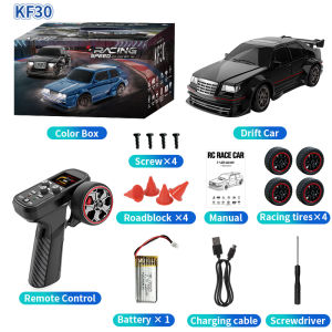 XMSJ | KF30 1:43 4WD Drift Racing RC Car With Gyroscope Speed Real Lighting And Damping High Speed Remote Control Cars For Kids Toys