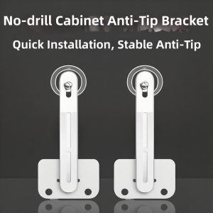 Anti-Tip Pet Fence Fixator No-Drill Furniture Mount