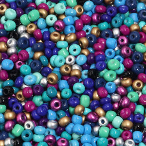 4mm Glass Rice Bead Paint Colored Round Glass Seed Beads Solid Color Loose Spacer Beads For DIY Jewelry Making Bracelet Necklace