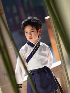 1.13 Đại Lý   Bộ Váy Mặt Ngựa Bé Trai 2024 Trang Phục Cổ Trang Bé Trai Phong Cách Trung Quốc Mới Trang Phục Biểu Diễn Hán Phục Trẻ Em