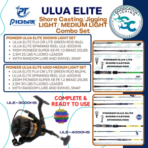 Pioneer Ulua Elite Light Medium Light Shore Casting/Jigging PRO Combo Set
