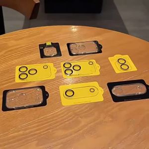 1-3Pcs For iPhone 15 16 14 Plus 17 Pro 12 13 Mini 11 Pro Max HD Camera Lens Protector Full Cover Tempered Glass Lens Film Cap