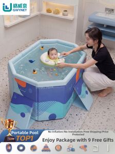 GWYNET | No Inflation Required Foldable Thickened Baby Bath Swimming Pool