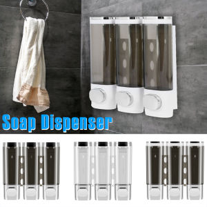 Wall Mounted Soap Dispenser Refillable 3 Chamber Shower Dispenser No Drill Shampoo and Conditioner Dispenser for Bathroom Hotel
