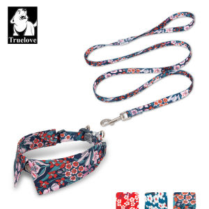 TRUELOVE Escape Proof Cat Collar and Leash Set Adjustable Pet Collar with Cute Bow Tie Lightweight Soft Durable for Kittens Cats Dogs Puppies