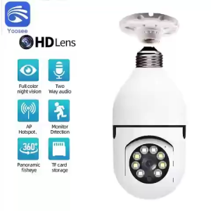 YOOSEE G4S HD 1080P rotatable 360° automatic tracking smart CCTV camera bulb indoor and outdoor waterproof night vision two-way audio wireless wifi connection mobile phone remote surveillance camera