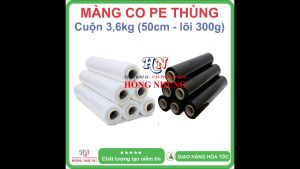 [SALE] Màng PE màng co màng chít 36kg khổ rộng 50cm lõi 300g - Chất liệu nilon dai bóng đẹp chắc chắn cho bạn an tâm đóng hàng