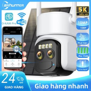 Camera IP Năng Lượng Mặt Trời 10MP 5K PTZ Wifi 5G Phát Hiện Và Theo Dõi Chuyển Động Bằng AI Giám Sát Ngoài Trời Với Pin Tích Hợp