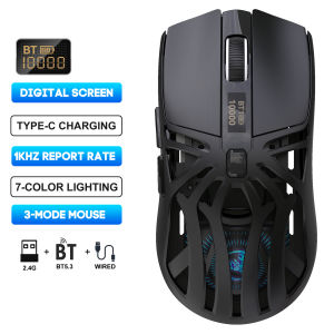 HXSJ T400 3-mode wireless optical mouse 1000HZ lightweight 500mAh rechargeable USB-type C Gaming office mouse for pc laptop