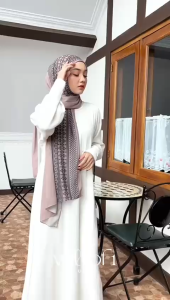 [New Launching] Willofi - Hijab Pashmina Inner Motif Allium Material Babydoll Armani Sublim Premium