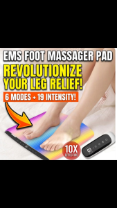 [SG Stock] Smart EMS Foot Massager Pad | 19 Intensity Levels & 6 Modes | Pulse Therapy for Blood Circulation | Portable Foldable Foot Massage Mat | Acupuncture Muscle Stimulator