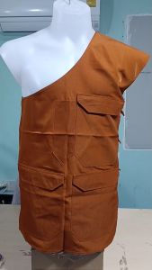 เสื้อ ผ้าพระ อังสะ 3 กระเป๋า  ผ้าหางกระรอก อังษะ พระ เณร เสื้อพระ สังฆภัณฑ์  (ร้านบุญพาสุข)