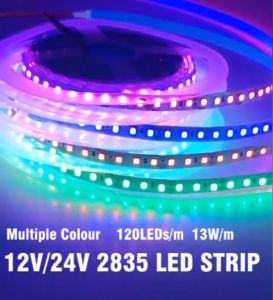 DC12V/24V 2835 LED Strip Light 10M/5M 120led/m LED Lights High Brightness Neon Led flexible Light Strip Colorful 9 colors Multi -colored Decorative strip