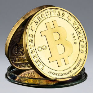 Bit Coin Crypto Currency Gold Plated Bit Crypto Souvenirs Coin Home Decoration