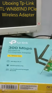 TP Link TL-WN881ND PCI-E Adapter N300 300 Mbps – Antena Detachable Jangkauan Luas & Setup Mudah