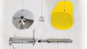 sharke 【COD】2PCS Lift Bar Chair Height adjustable modern minimalist home front desk high stool back bar chair