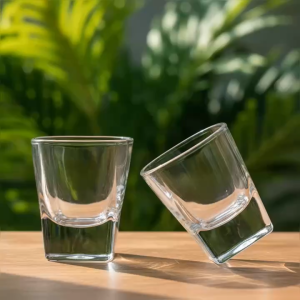 Hộp 6 Ly Thủy Tinh 50ml Đáy Vuông – Cốc Uống Rượu Cafe Barista Sang Trọng