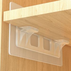 6/12pcs ตู้เสื้อผ้า Divider วงเล็บ Non-Marking Sticky Kitchen Cabinet Divider วงเล็บ Anti-ด้านข้างชั้นสนับสนุนวงเล็บ