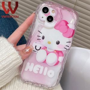 Phim hoạt hình 3D Dễ thương Hello kitty kem sóng vỏ điện thoại cho Infinix Hot 8 Hot 9 9 Play/Hot 10 Play/hot 11 Play/12 Play/hot 20 4g Hot 20i 20 Play Hot 30 30i 30 chơi 30 Pro Hot 12I Máy Ảnh Bảo Vệ silicon mềm vỏ lưng chống sốc