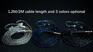 KBEAR ST12 Plus 2m 8 Core Silver-Plated Upgraded IEM Cable With 3.5/4.4mm 2PIN/QDC/MMCX Headphone Cable For KZ Gaming Headset