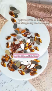 payet akrilik tetes diamond kristal jahit grade A premium uk 9*17 per 20 pcs