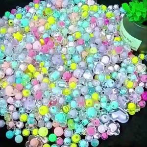 30g Hỗn Hợp Kiểu Dáng Dễ Thương Hạt Acrylic 6-12mm Hạt Rời Làm Trang Sức Tự Làm Sáng Tạo Vòng Tay Vòng Cổ Trang Trí